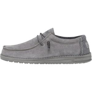imageHey Dude Mens All Wally Styles  Mens Shoes  Mens Lace Up Loafers  Comfortable ampamp LightWeightSuede Ash