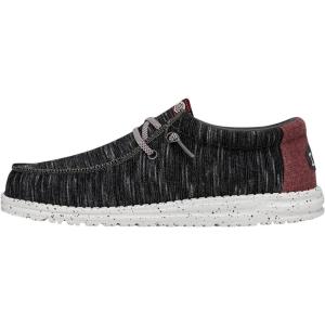 imageHey Dude Mens Wally Jersey  Mens Loafers  Mens Slip On Shoes  Comfortable ampamp LightWeightBlack