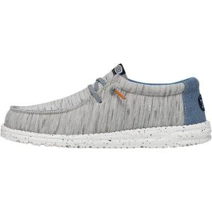 imageHey Dude Mens Wally Jersey  Mens Loafers  Mens Slip On Shoes  Comfortable ampamp LightWeightLight Grey