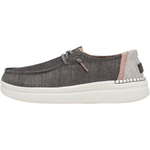 imageHey Dude Womens Wendy Rise Peacock  Womens Shoes  Womens Lace Up Loafers  Comfortable ampamp LightWeightGranite Grey