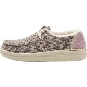 imageHey Dude Womens Wendy Rise Peacock  Womens Shoes  Womens Lace Up Loafers  Comfortable ampamp LightWeightHerringbone Brown