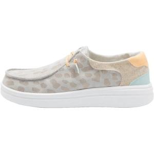 imageHey Dude Womens Wendy Rise Peacock  Womens Shoes  Womens Lace Up Loafers  Comfortable ampamp LightWeightLeopard Azure