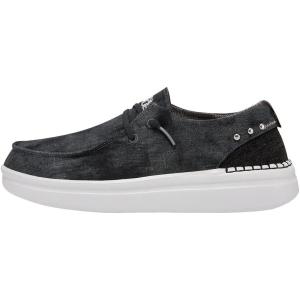 imageHey Dude Womens Wendy Rise Peacock  Womens Shoes  Womens Lace Up Loafers  Comfortable ampamp LightWeightRise Rivet Onxy