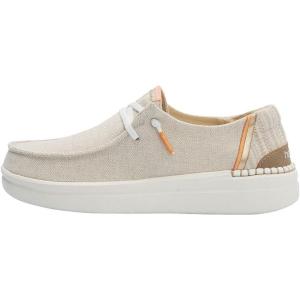 imageHey Dude Womens Wendy Rise Peacock  Womens Shoes  Womens Lace Up Loafers  Comfortable ampamp LightWeightTan Orange