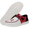 imageHey Dude Mens Wally NCAA  Mens Shoes  Mens Slipon Loafers  Comfortable ampamp LightWeightAlabama CrimsonWhite