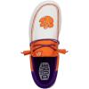 imageHey Dude Mens Wally NCAA  Mens Shoes  Mens Slipon Loafers  Comfortable ampamp LightWeightClemson OrangePurple