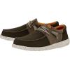 imageHey Dude Mens Wally Tri  Mens Loafers  Mens Slip On Shoes  Comfortable ampamp LightWeightOlive
