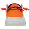 imageHey Dude Womens Wendy NCAA  Womens Shoes  Womens Slipon Loafers  Comfortable ampamp LightWeightClemson OrangePurple
