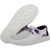 imageHey Dude Womens Wendy NCAA  Womens Shoes  Womens Slipon Loafers  Comfortable ampamp LightWeightTcu PurpleWhite