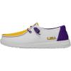 imageHey Dude Womens Wendy NCAA  Womens Shoes  Womens Slipon Loafers  Comfortable ampamp LightWeightLsu PurpleGold