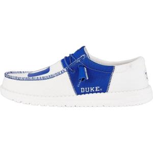 imageHey Dude Mens Wally NCAA  Mens Shoes  Mens Slipon Loafers  Comfortable ampamp LightWeightDuke BlueWhite