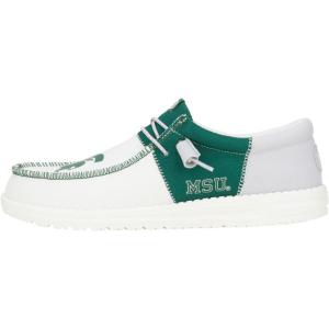 imageHey Dude Mens Wally NCAA  Mens Shoes  Mens Slipon Loafers  Comfortable ampamp LightWeightMichigan State GreenGrey