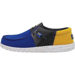imageHey Dude Mens Wally Tri  Mens Loafers  Mens Slip On Shoes  Comfortable ampamp LightWeightFans Gold Blue