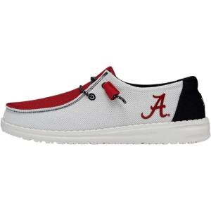 imageHey Dude Womens Wendy NCAA  Womens Shoes  Womens Slipon Loafers  Comfortable ampamp LightWeightAlabama CrimsonWhite