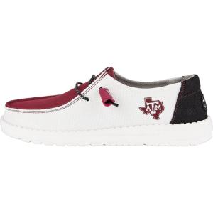 imageHey Dude Womens Wendy NCAA  Womens Shoes  Womens Slipon Loafers  Comfortable ampamp LightWeightAm BurgundyWhite