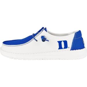 imageHey Dude Womens Wendy NCAA  Womens Shoes  Womens Slipon Loafers  Comfortable ampamp LightWeightDuke BlueWhite