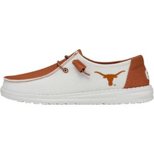 imageHey Dude Womens Wendy NCAA  Womens Shoes  Womens Slipon Loafers  Comfortable ampamp LightWeightLonghorns Burnt OrangeWhite