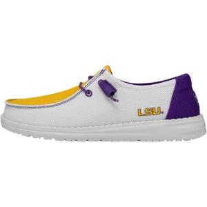 imageHey Dude Womens Wendy NCAA  Womens Shoes  Womens Slipon Loafers  Comfortable ampamp LightWeightLsu PurpleGold
