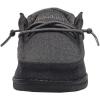 imageHey Dude Boys Wally Youth Multiple Colors  Boys Shoes  Boys Lace Up Loafers  Comfortable ampamp LightWeightBasic Black