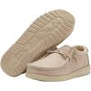 imageHey Dude Boys Wally Youth Multiple Colors  Boys Shoes  Boys Lace Up Loafers  Comfortable ampamp LightWeightBeige