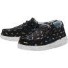 imageHey Dude Boys Wally Youth Multiple Colors  Boys Shoes  Boys Lace Up Loafers  Comfortable ampamp LightWeightBlack Flash