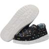 imageHey Dude Boys Wally Youth Multiple Colors  Boys Shoes  Boys Lace Up Loafers  Comfortable ampamp LightWeightBlack Flash