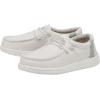 imageHey Dude Boys Wally Youth Multiple Colors  Boys Shoes  Boys Lace Up Loafers  Comfortable ampamp LightWeightNatural White