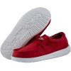 imageHey Dude Boys Wally Youth Multiple Colors  Boys Shoes  Boys Lace Up Loafers  Comfortable ampamp LightWeightRed