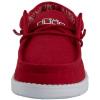 imageHey Dude Boys Wally Youth Multiple Colors  Boys Shoes  Boys Lace Up Loafers  Comfortable ampamp LightWeightRed