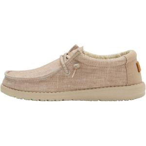 imageHey Dude Boys Wally Youth Multiple Colors  Boys Shoes  Boys Lace Up Loafers  Comfortable ampamp LightWeightBeige