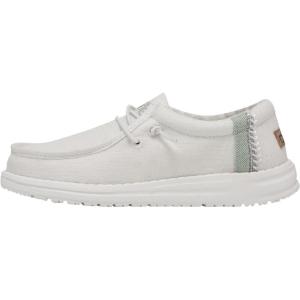 imageHey Dude Boys Wally Youth Multiple Colors  Boys Shoes  Boys Lace Up Loafers  Comfortable ampamp LightWeightNatural White