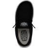 imageHey Dude Wally Youth Slub Canvas  Youth Loafers  Kids Slip On Shoes  Comfortable ampamp LightWeightBlack