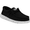 imageHey Dude Wally Youth Slub Canvas  Youth Loafers  Kids Slip On Shoes  Comfortable ampamp LightWeightBlack