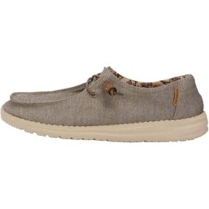 imageHey Dude Wendy Print  Womens Shoes  Womens Slipon Loafers  Comfortable ampamp LightWeightBrownBeige