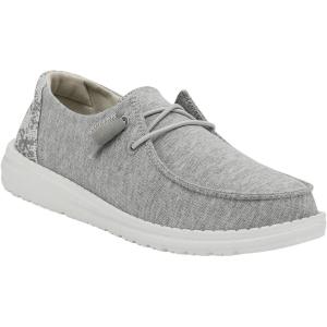 imageHey Dude Wendy Print  Womens Shoes  Womens Slipon Loafers  Comfortable ampamp LightWeightGlacier Grey