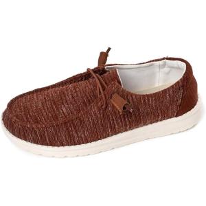 imageHey Dude Wendy Print  Womens Shoes  Womens Slipon Loafers  Comfortable ampamp LightWeightStretch Rust