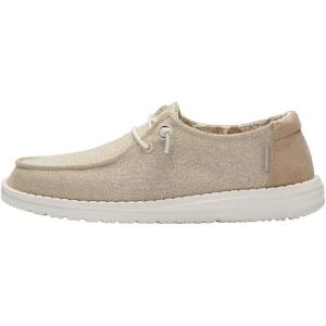 imageHey Dude Wendy Print  Womens Shoes  Womens Slipon Loafers  Comfortable ampamp LightWeightStretch Sparkling Beige