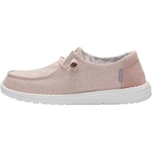 imageHey Dude Wendy Print  Womens Shoes  Womens Slipon Loafers  Comfortable ampamp LightWeightStretch Sparkling Pink