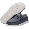 imageHey Dude Mens Wally Chambray  Mens Loafers  Mens Slip On Shoes  Comfortable ampamp LightWeightChambray Blue Mirage