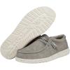 imageHey Dude Mens Wally Recycled Leather  Mens Shoes  Mens Lace Up Loafers  Comfortable ampamp LightWeightSilver Birch