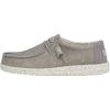 imageHey Dude Mens Wally Recycled Leather  Mens Shoes  Mens Lace Up Loafers  Comfortable ampamp LightWeightSilver Birch