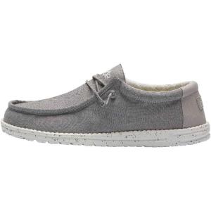 imageHey Dude Mens Wally Chambray  Mens Loafers  Mens Slip On Shoes  Comfortable ampamp LightWeightChambray Frost Grey