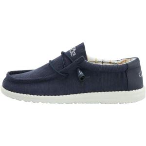 imageHey Dude Mens Wally Chambray  Mens Loafers  Mens Slip On Shoes  Comfortable ampamp LightWeightCorduroy Navy