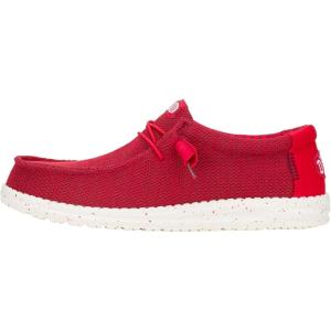 imageHey Dude Wally Stretch Sox Mens Shoes Mens Slipon Loafers Comfortable ampamp LightWeightRed