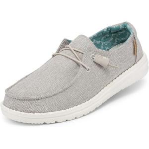 imageHey Dude Womens Wendy Chambray LaceUp LoaferChambray Beige