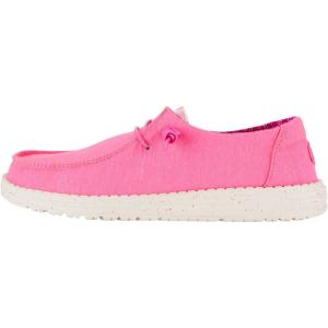 imageHey Dude Womens Wendy Chambray LaceUp LoaferNeon Pink