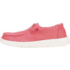 imageHey Dude Womens Wendy Chambray LaceUp LoaferWashed Red