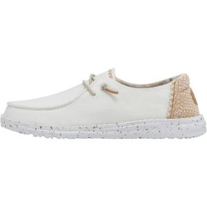 imageHey Dude Womens Wendy Chambray LaceUp LoaferWhite Sand