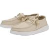 imageHey Dude Girls Wendy Stretch Canvas  Youths Shoes  Youth Slipon Loafers  Comfortable ampamp LightWeightOffwhite
