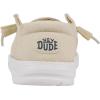 imageHey Dude Girls Wendy Stretch Canvas  Youths Shoes  Youth Slipon Loafers  Comfortable ampamp LightWeightOffwhite